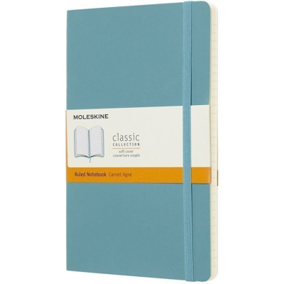Блокнот MOLESKINE Classic Soft Pocket, линейка, голубой